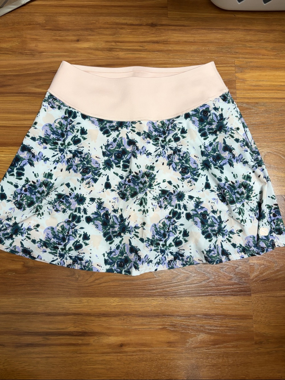 Puma Floral A-Line Skirt with Soft Pink Waistband